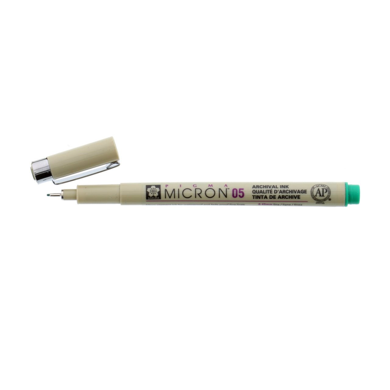 Sakura Pigma Micron Pen 05 (.45mm) Green - merriartist.com