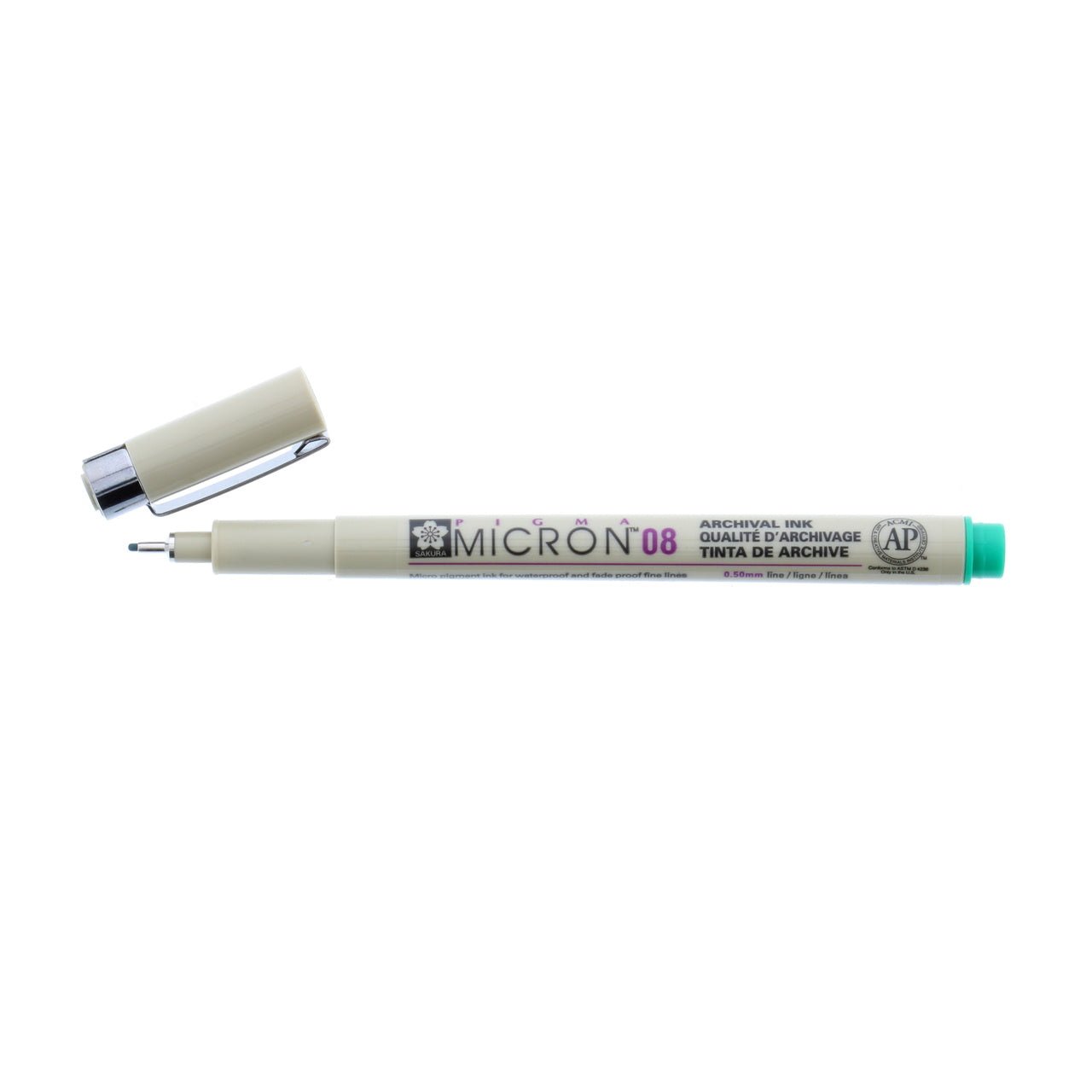 Sakura Pigma Micron Pen 08 (.50mm) Green - merriartist.com