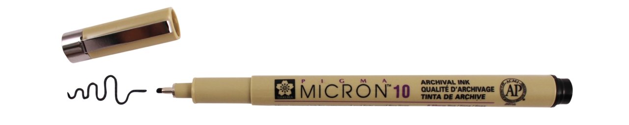 Sakura Pigma Micron Pen 10 (.60mm) Black - merriartist.com