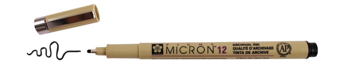 Sakura Pigma Micron Pen 12 (.70mm) Black - merriartist.com