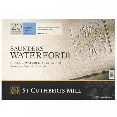 Saunders Waterford Cold Press Watercolor Block 300g 20 Sheets 12x9 inch - merriartist.com