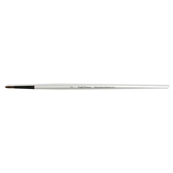 Simply Simmons Extra-Firm Synthetic Long Handle Round 2 - merriartist.com