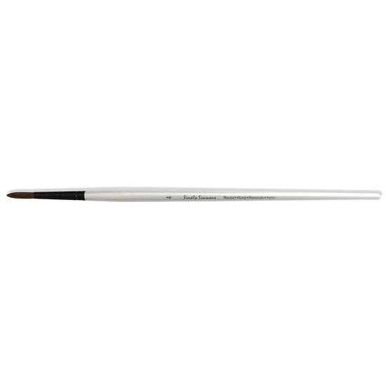 Simply Simmons Extra-Firm Synthetic Long Handle Round 4 - merriartist.com