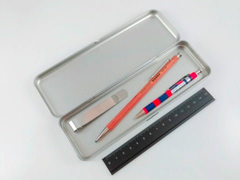 Slip-on Flat Stainless Steel Pencil Case 2.4" X 7.9" x 0.8" (Case only, pencils not included) - merriartist.com