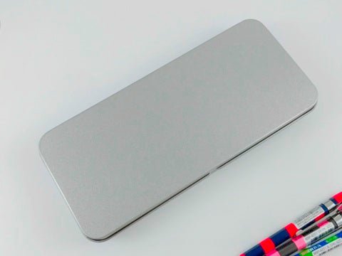 Slip-on Flat Stainless Steel Pencil Case 7.5" x 3."4 x 0.8" (Case only, pencils not included) - merriartist.com