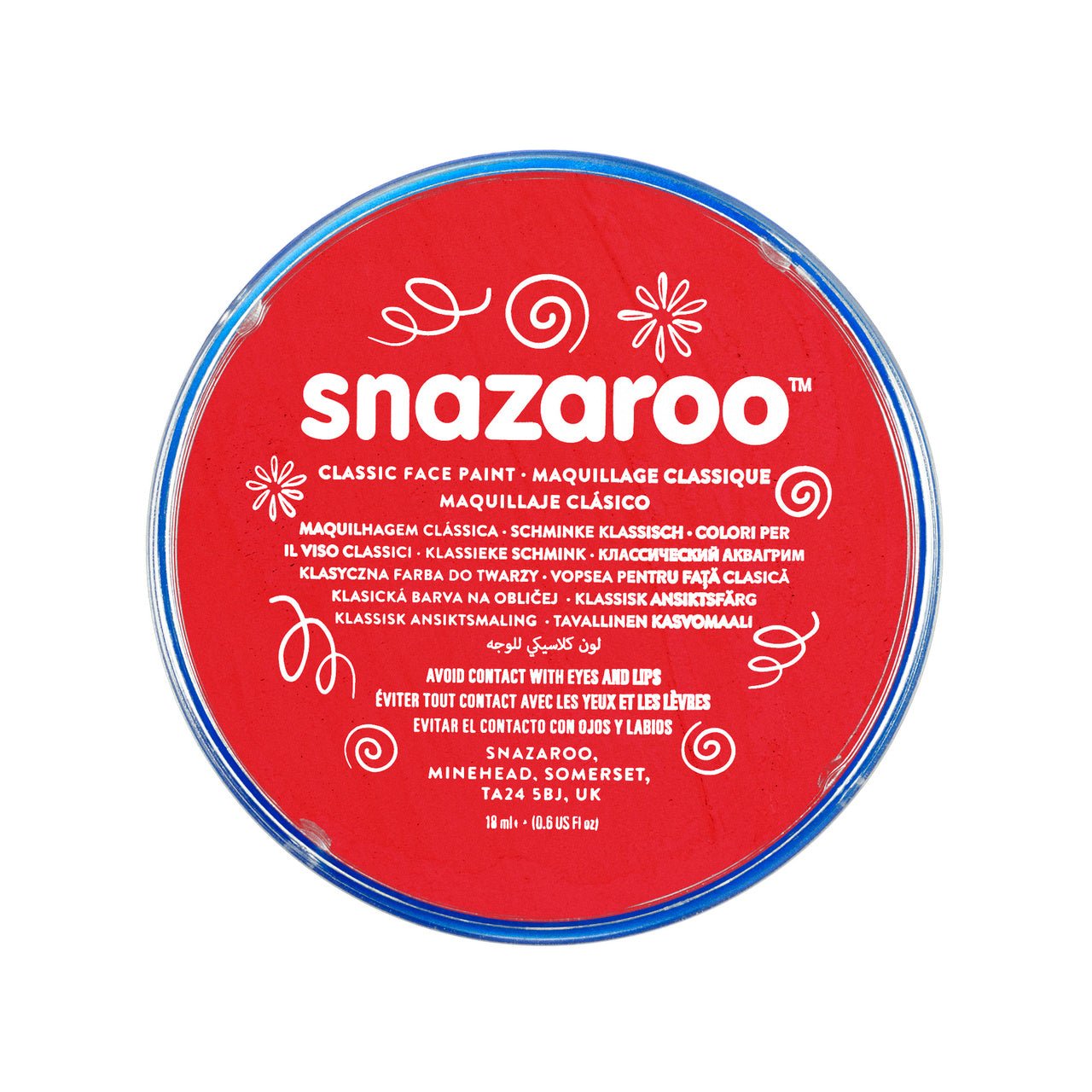 Snazaroo Face Paint 18 ml Bright Red - merriartist.com