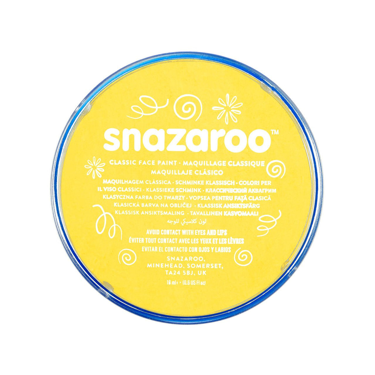 Snazaroo Face Paint 18 ml Bright Yellow - merriartist.com