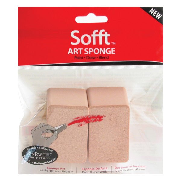 Sofft Tools Art Sponges Flat Angle Slice 2 pack - merriartist.com