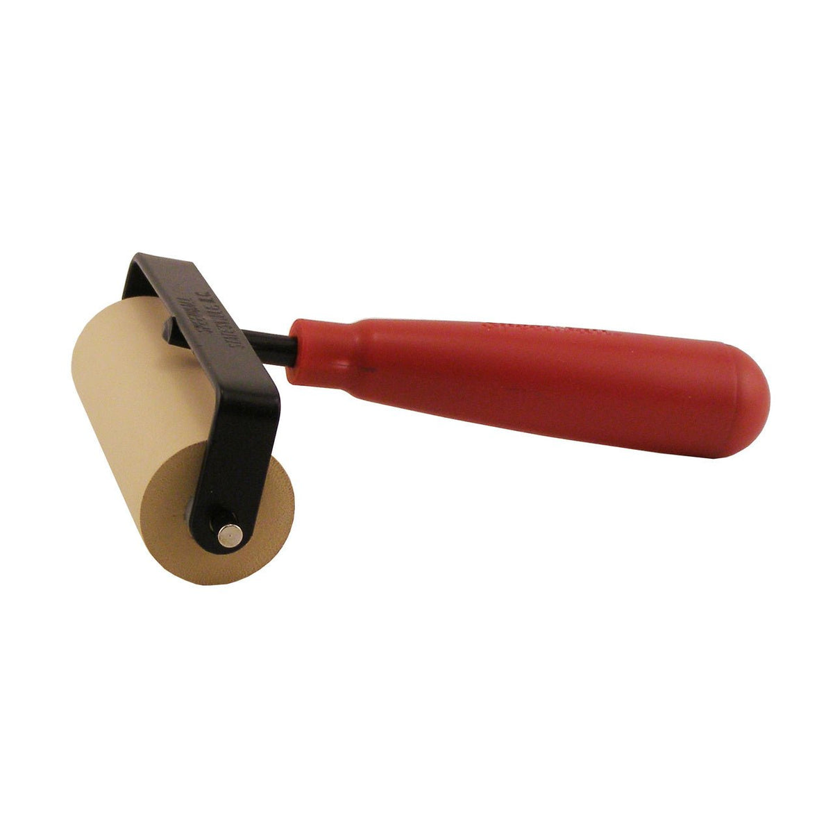 6 Inch Rubber Roller Brayer Tools for Printing Printmaking Ink Stamping,  Red - Red, Wood Color