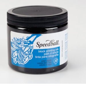 Speedball Block Printing Ink - Water Based 16 fl oz (75cc) Black - merriartist.com