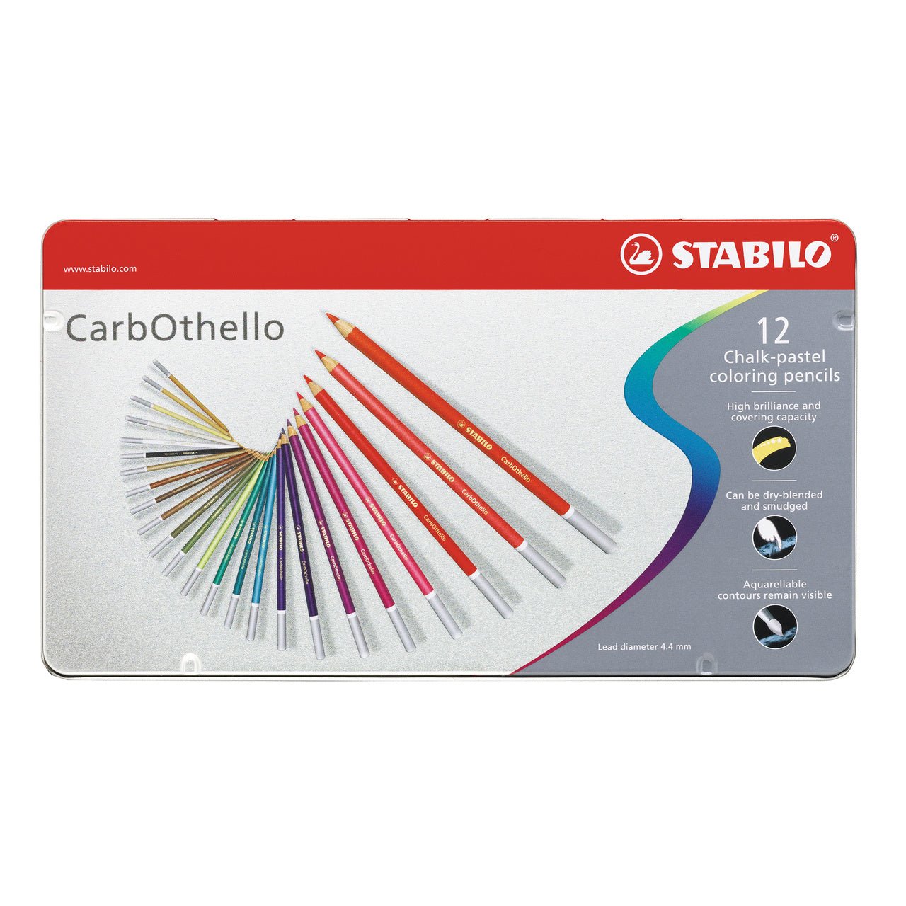 Stabilo Carbothello Pastel Pencil Set of 12 - merriartist.com