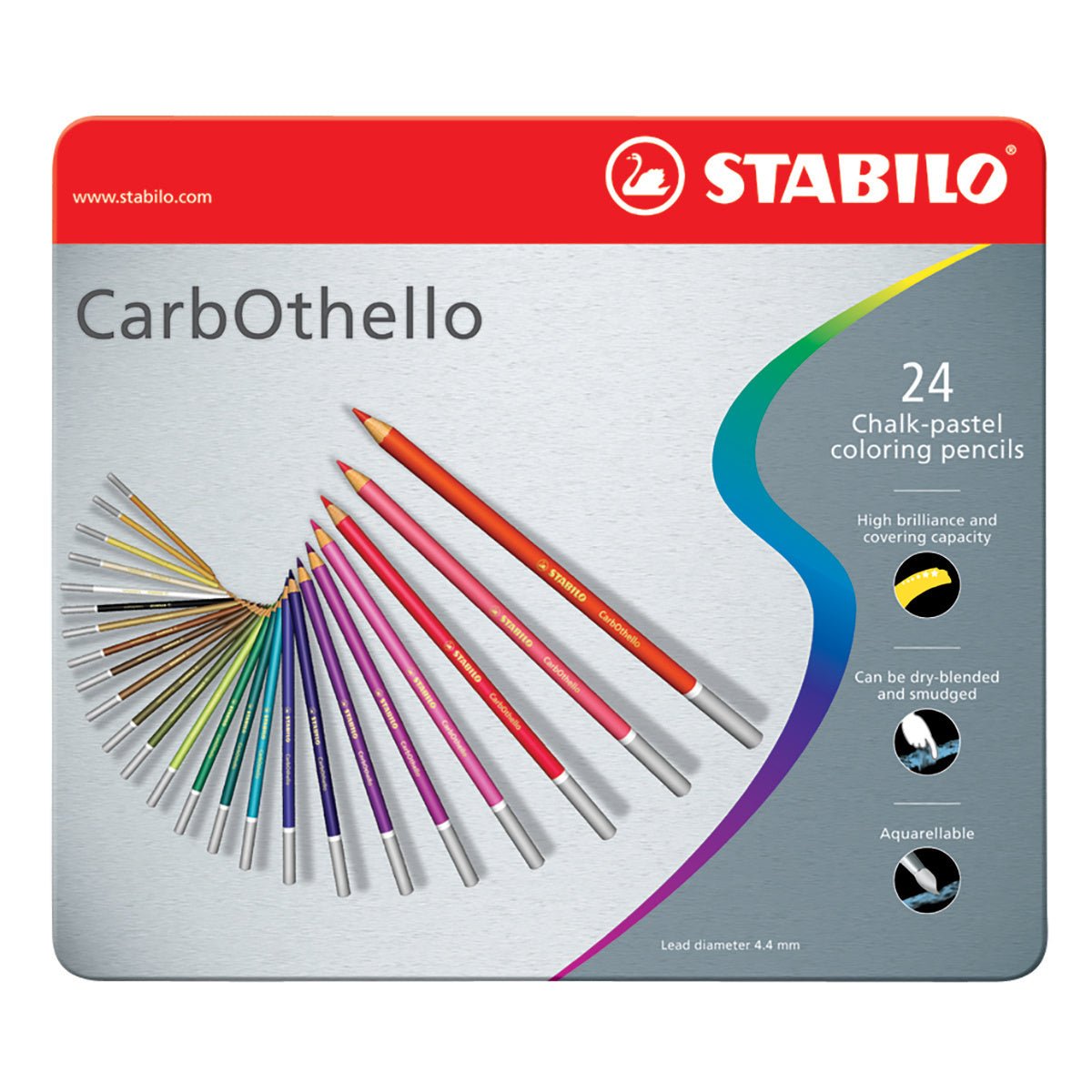 Stabilo Carbothello Pastel Pencil Set of 24 - merriartist.com