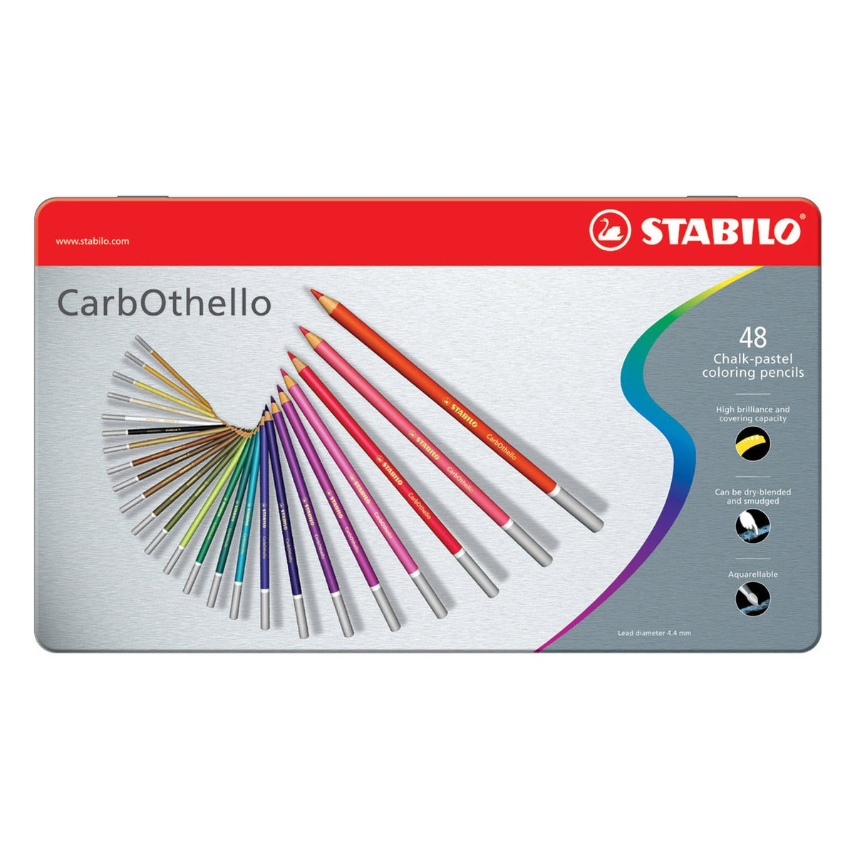 Stabilo Carbothello Pastel Pencil Set of 48 - merriartist.com