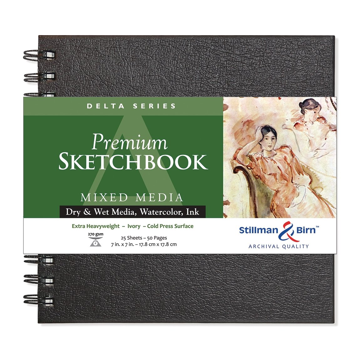 Stillman & Birn Delta Wirebound Sketchbook 7x7 inch - merriartist.com
