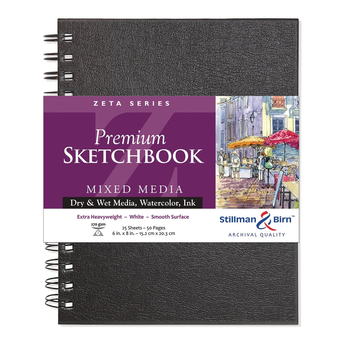 Stillman & Birn Zeta Wirebound Sketchbook 6x8 inch - merriartist.com