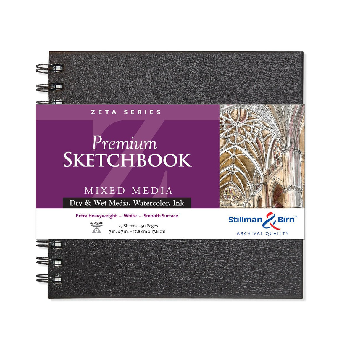 Stillman & Birn Zeta Wirebound Sketchbook 7x7 inch - merriartist.com