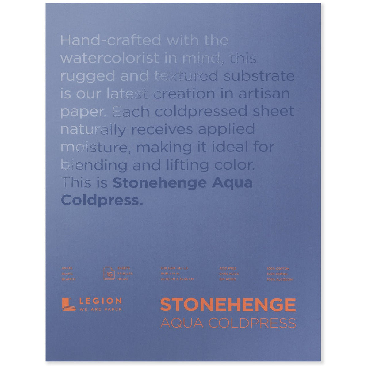 Stonehenge Aqua Watercolor Block - Coldpress 10x14 inch - merriartist.com
