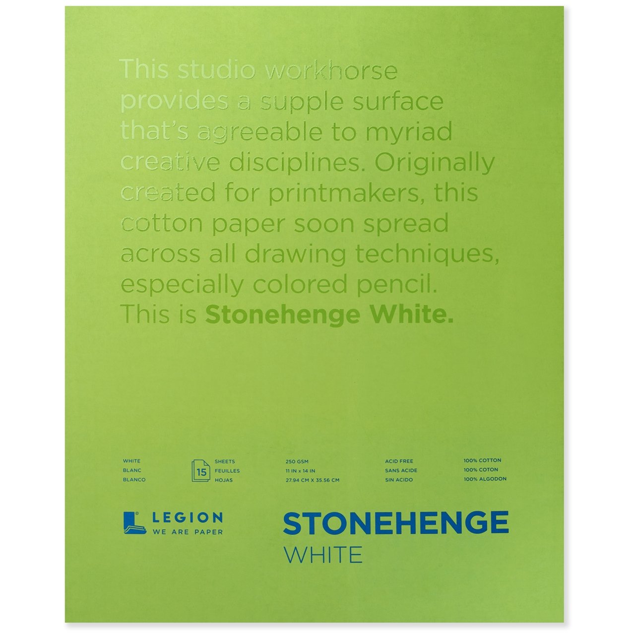 Stonehenge White Drawing Pad 11x14 - merriartist.com