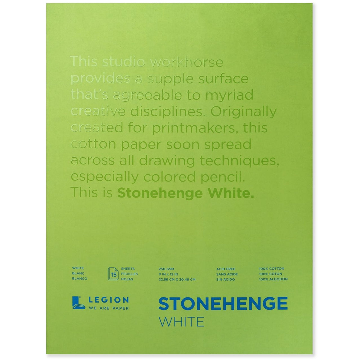 Stonehenge White Drawing Pad 9x12 - merriartist.com