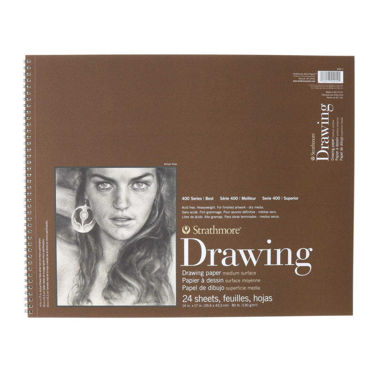 Strathmore 400 Series Drawing Pad - Medium Surface 80 lb 14X17 - merriartist.com