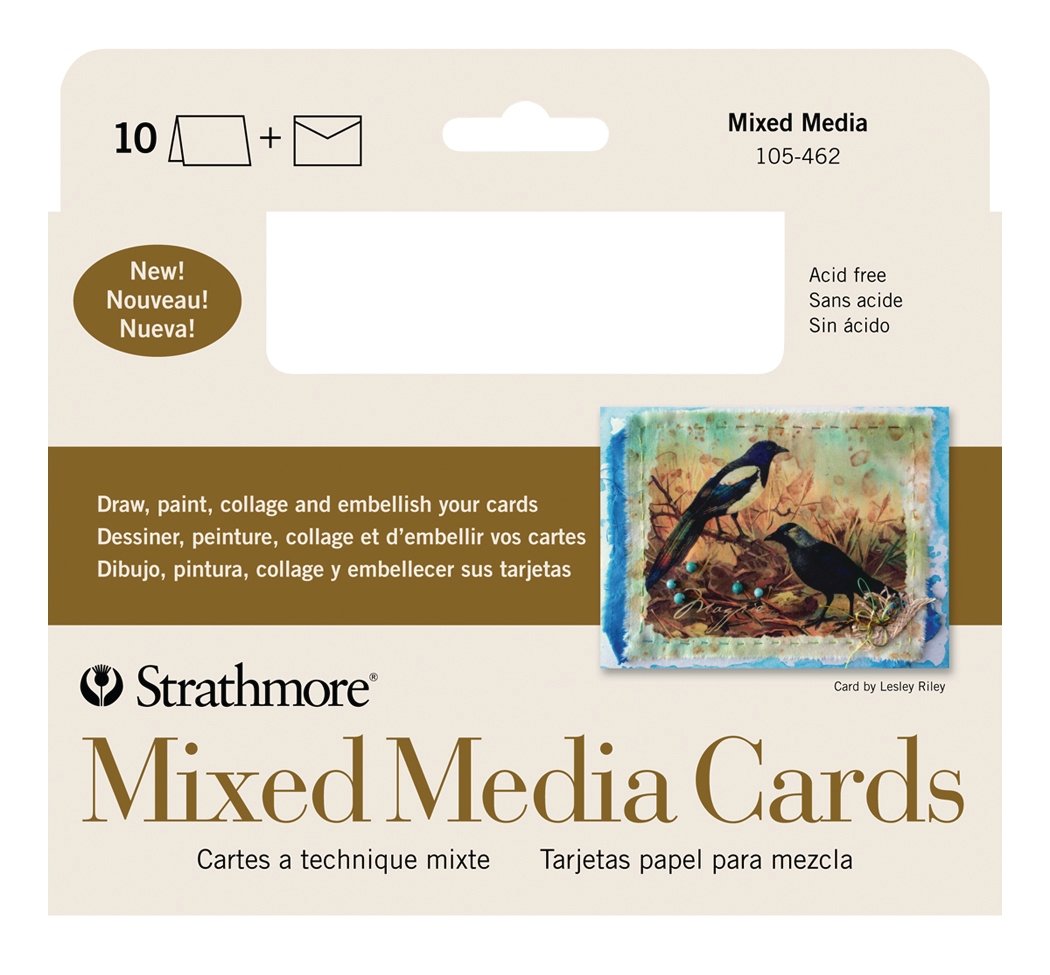 Strathmore Cards with Envelopes - Mixed Media - 5x6.875 inch 10 Pack - merriartist.com