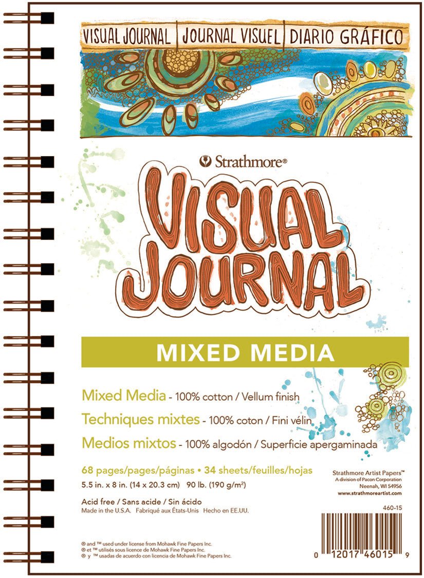 Strathmore 400 Series Hardbound Toned Mixed Media Artist Journal - Gray,  5-1/2 x 8-1/2, 48 pages