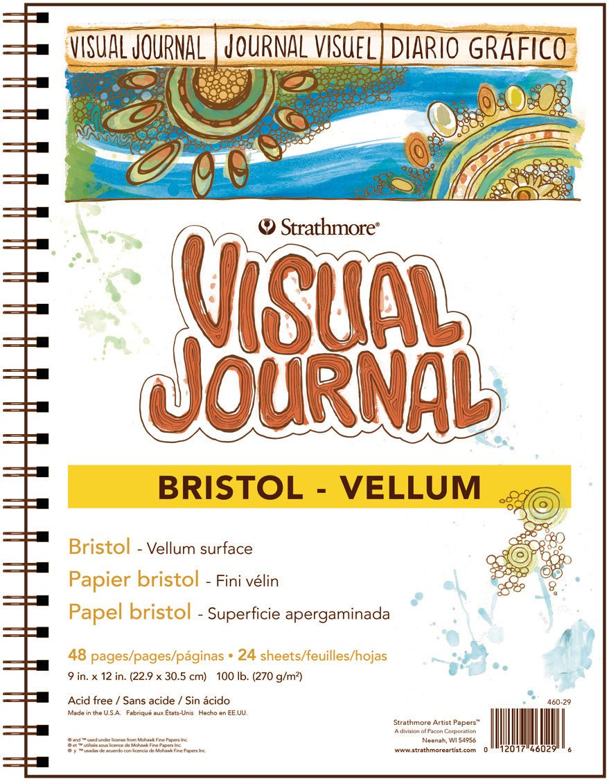 Strathmore Visual Journal - Vellum Bristol - 24 Sheet Pad 9x12 inch - merriartist.com