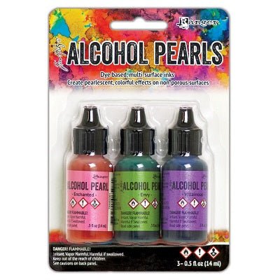 Tim Holtz Alcohol Ink Pearls Kits Kit 3 (Enchanted, Envious, Villainous) - merriartist.com