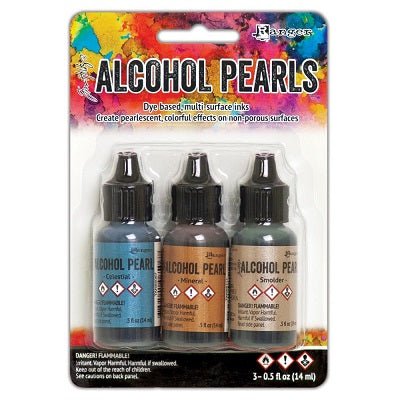 Tim Holtz Alcohol Ink Pearls Kits Kit 4 (Celestial, Mineral and Smolder) - merriartist.com