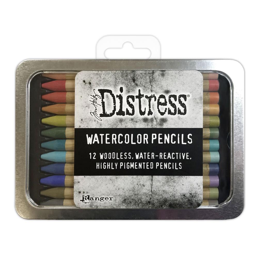 Tim Holtz Distress -12 Woodless Watercolor Pencils - merriartist.com