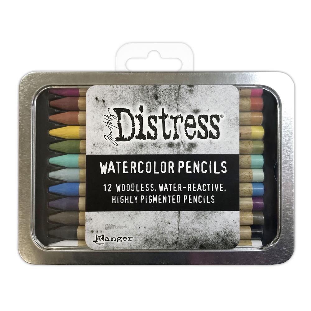 Tim Holtz Distress - 12 Woodless Watercolor Pencils - Set 1 - merriartist.com