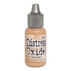 Tim Holtz Distress Oxides Reinker 0.5 fl. oz. - Tea Dye - merriartist.com