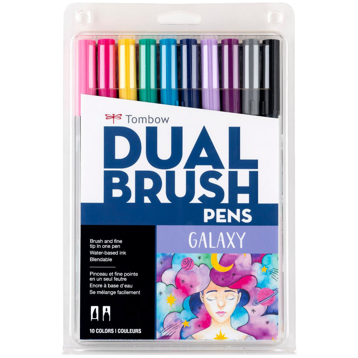 Tombow Dual Brush Marker Set of 10 - Galaxy Colors - merriartist.com