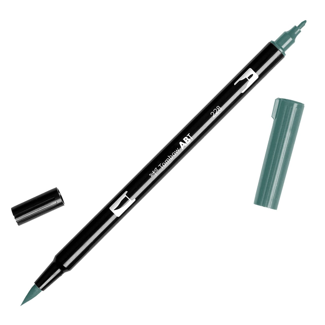 Tombow Dual Brush Pen 228 Gray Green - merriartist.com