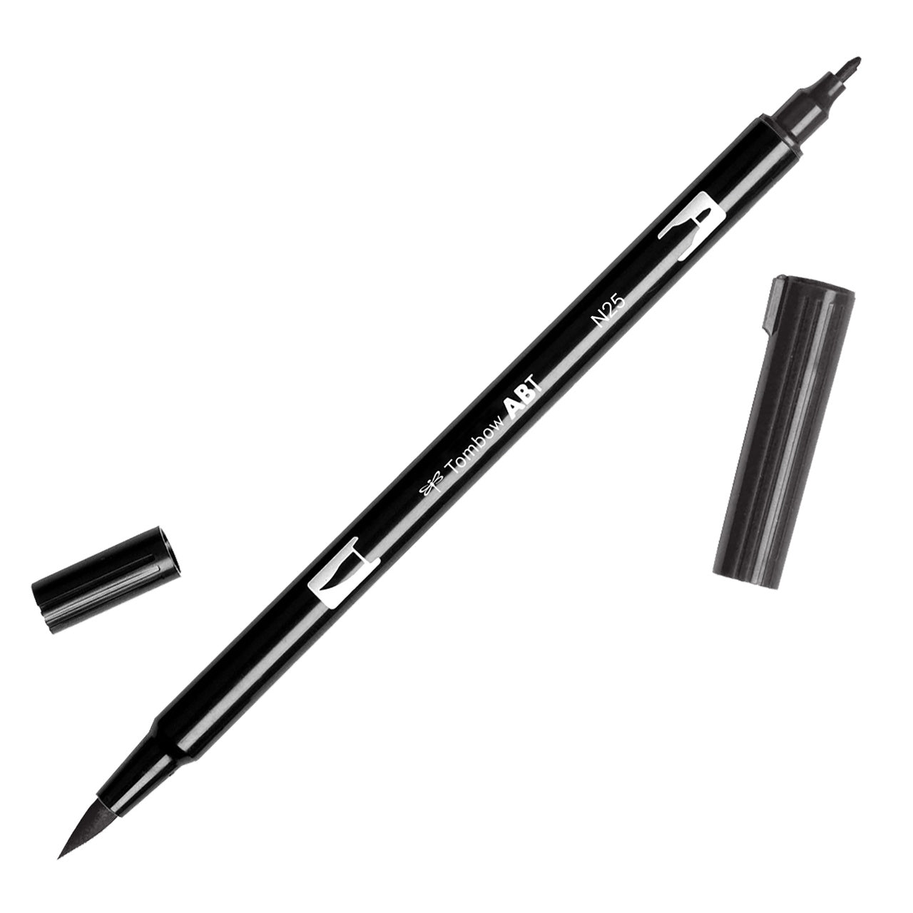 Tombow Dual Brush Pen N25 Lamp Black - merriartist.com