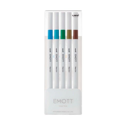 Uni Emott Ever Fine Pen 0.4mm - 5 Pen Set 4 - merriartist.com