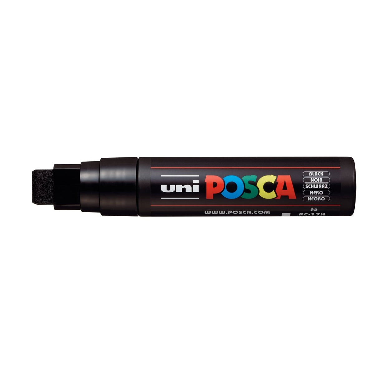 uni POSCA Paint Marker PC-17K Extra Broad Rectangular Chisel Tip - Black 