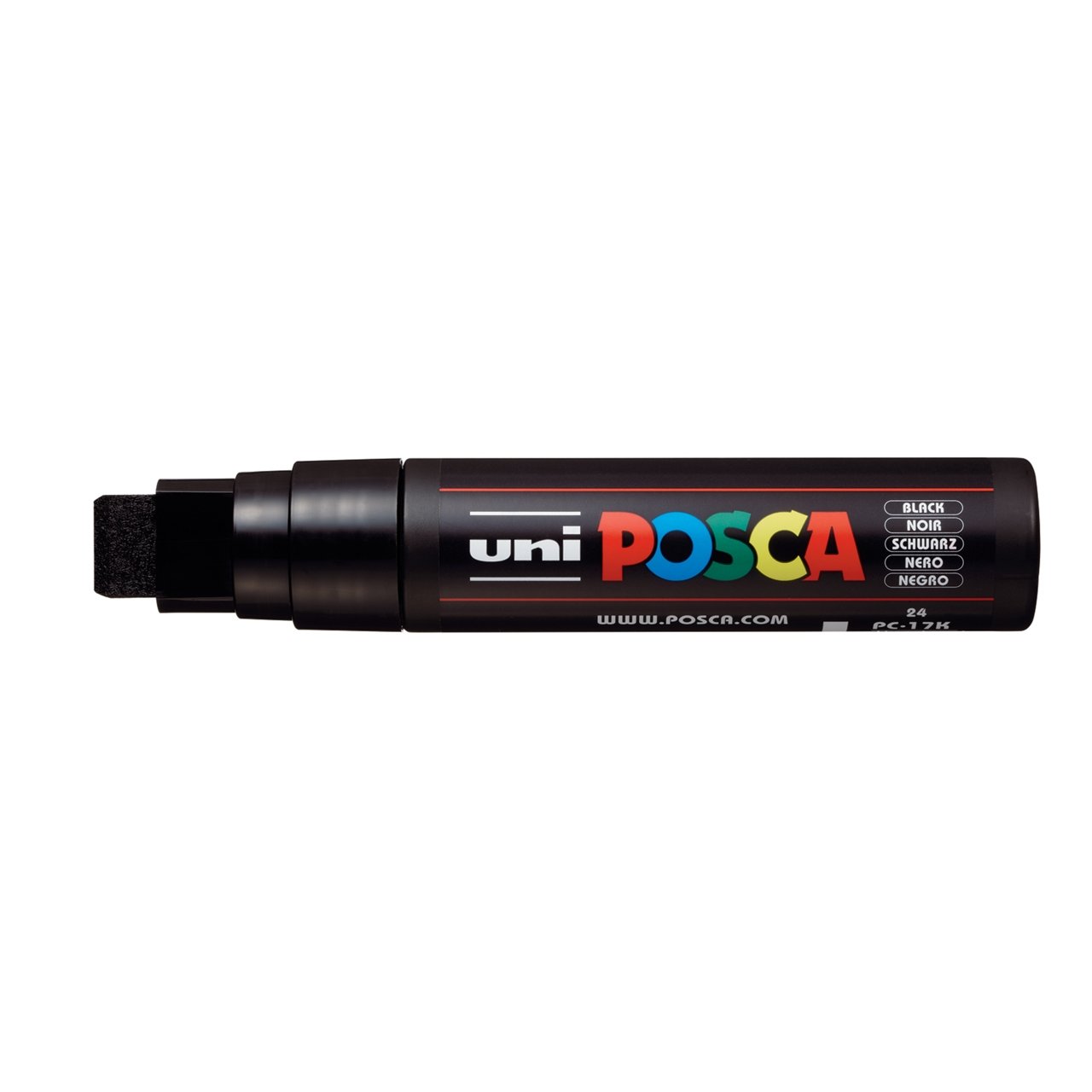 uni POSCA Paint Marker PC-17K Extra Broad Rectangular Chisel Tip - Black - merriartist.com