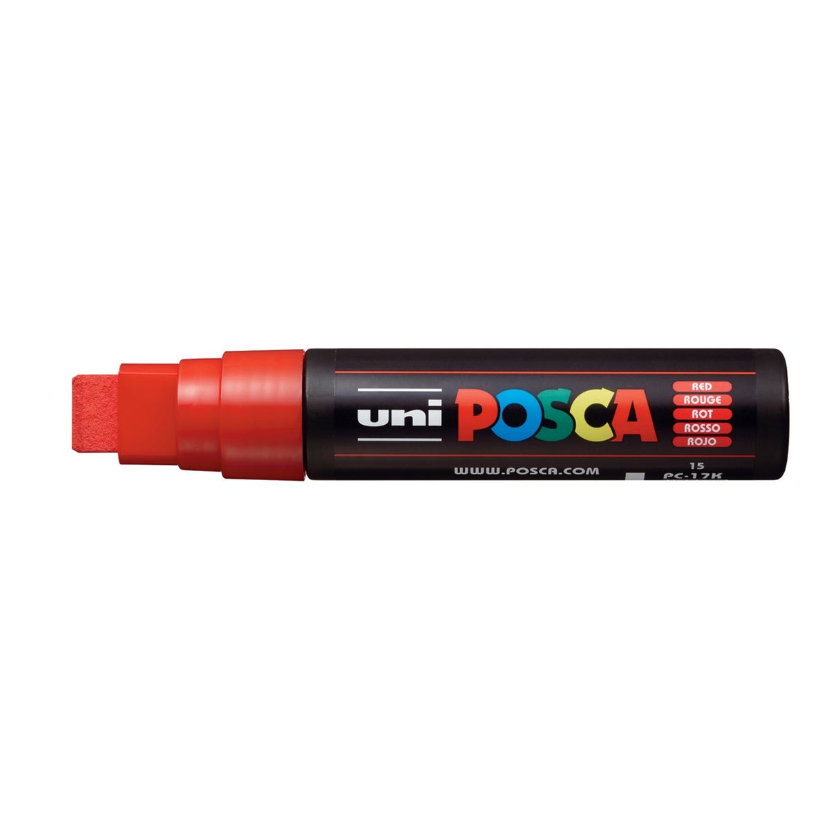 uni POSCA Paint Marker PC-17K Extra Broad Rectangular Chisel Tip - Red - merriartist.com