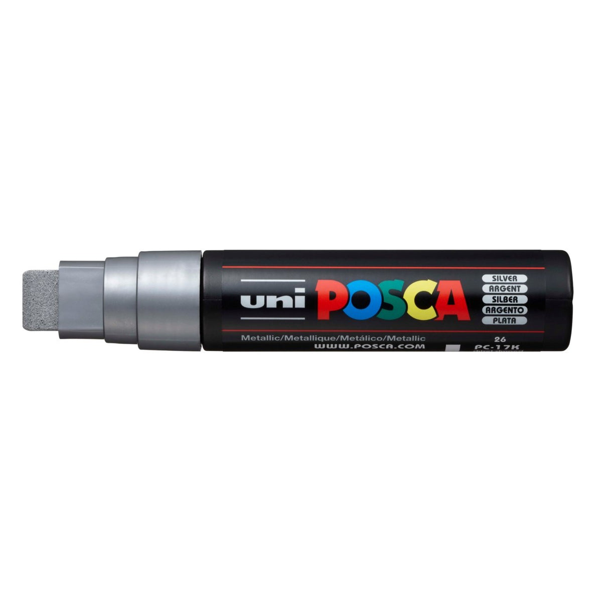 uni POSCA Paint Marker PC-17K Extra Broad - Silver - merriartist.com