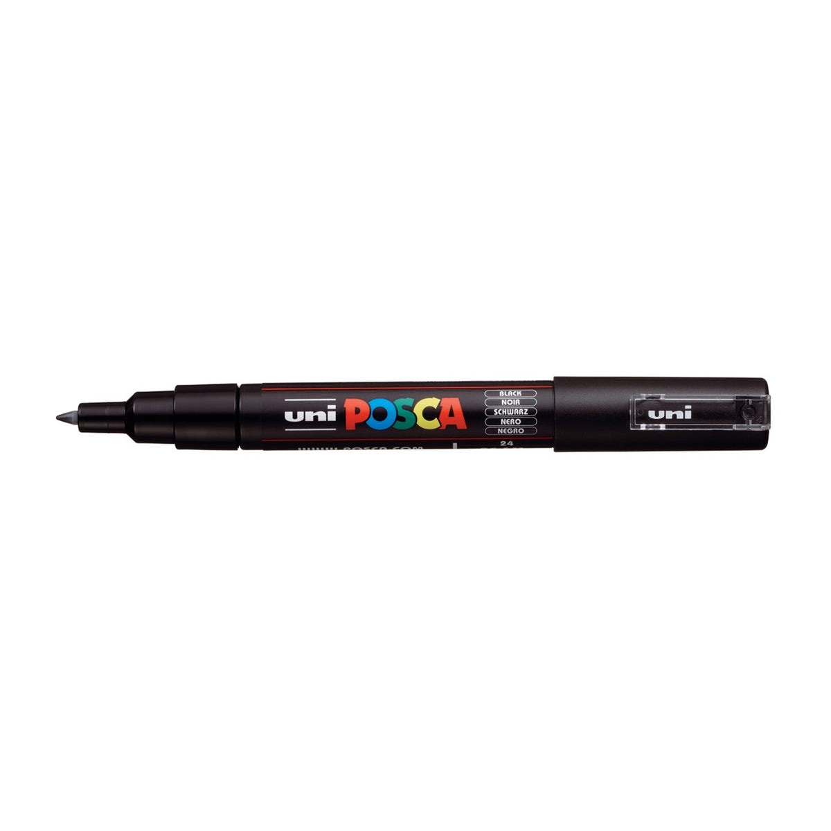uni POSCA Paint Marker PC-1M Extra Fine Tapered Bullet Tip - Black - merriartist.com