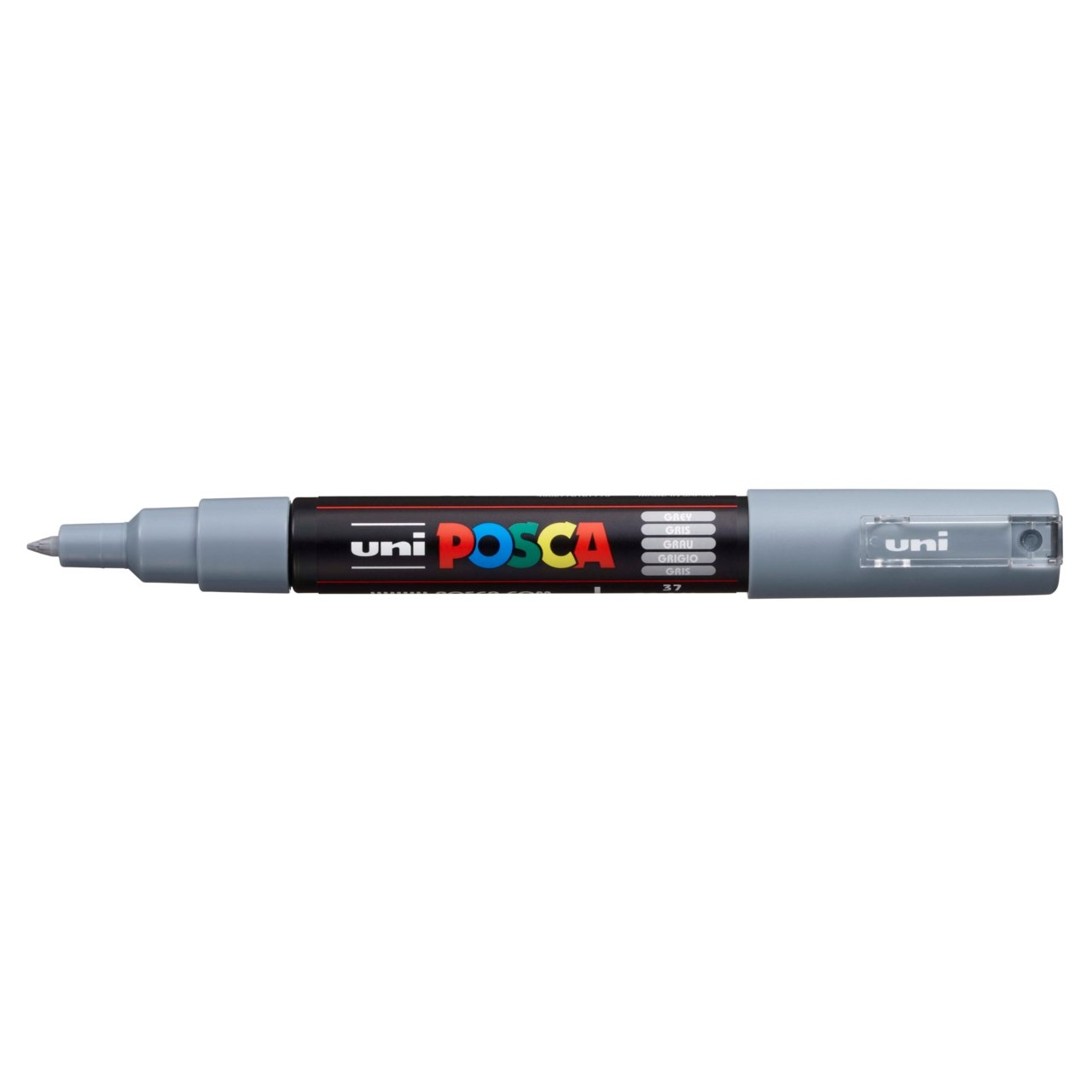 uni POSCA Paint Marker PC-1M Extra Fine Tapered Bullet Tip - Gray - merriartist.com