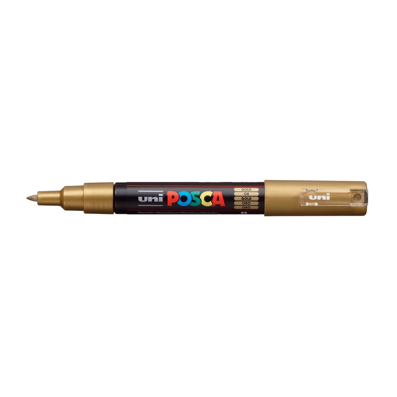 uni POSCA Paint Marker PC-1M Extra Fine Tapered Bullet Tip - Metallic Gold - merriartist.com