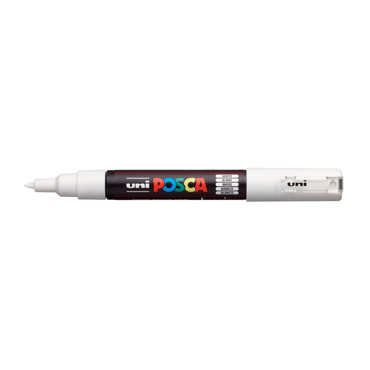 uni POSCA Paint Marker PC-1M Extra Fine Tapered Bullet Tip - White - merriartist.com