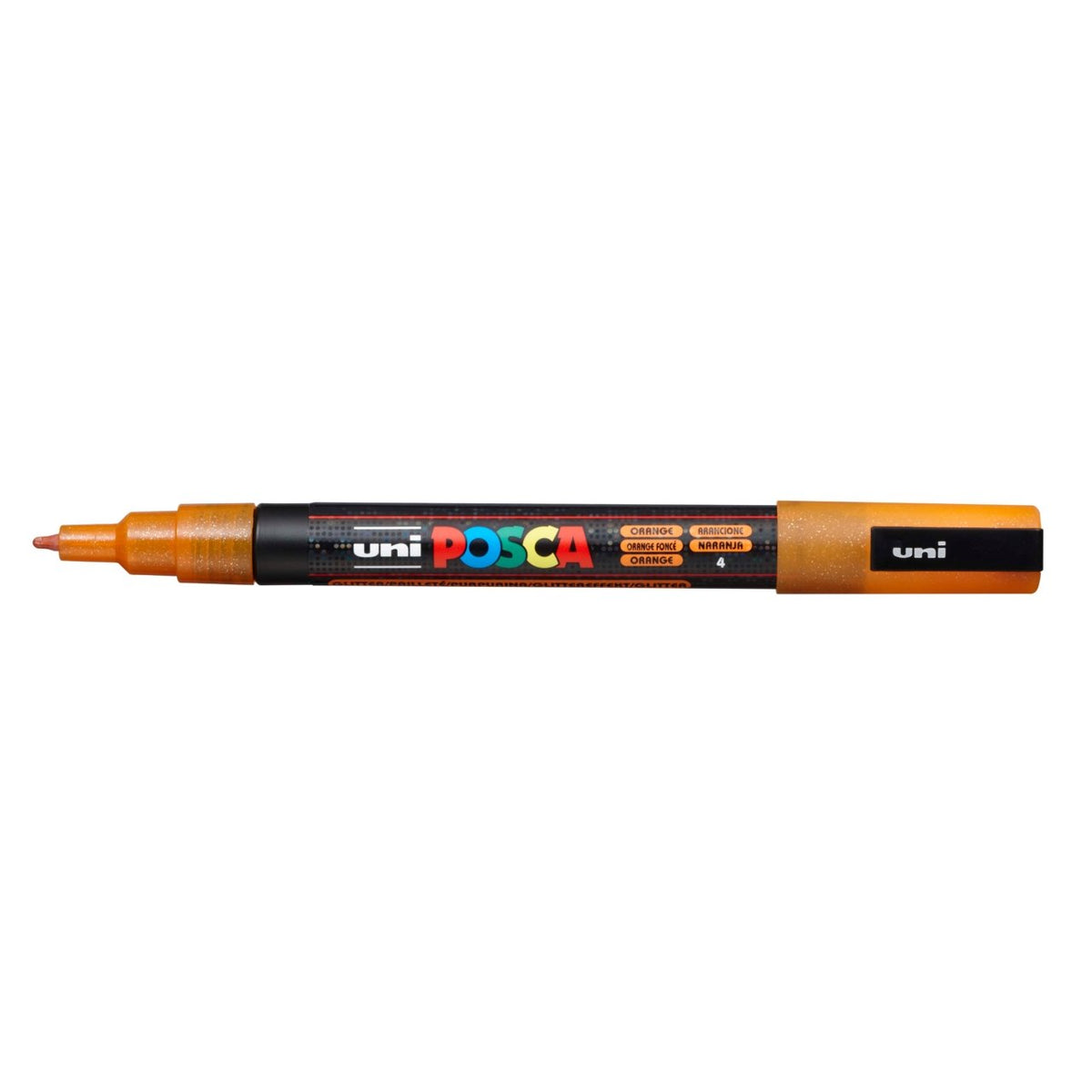 uni POSCA Paint Marker PC-3M Fine Bullet Tip - GLITTER Orange - merriartist.com