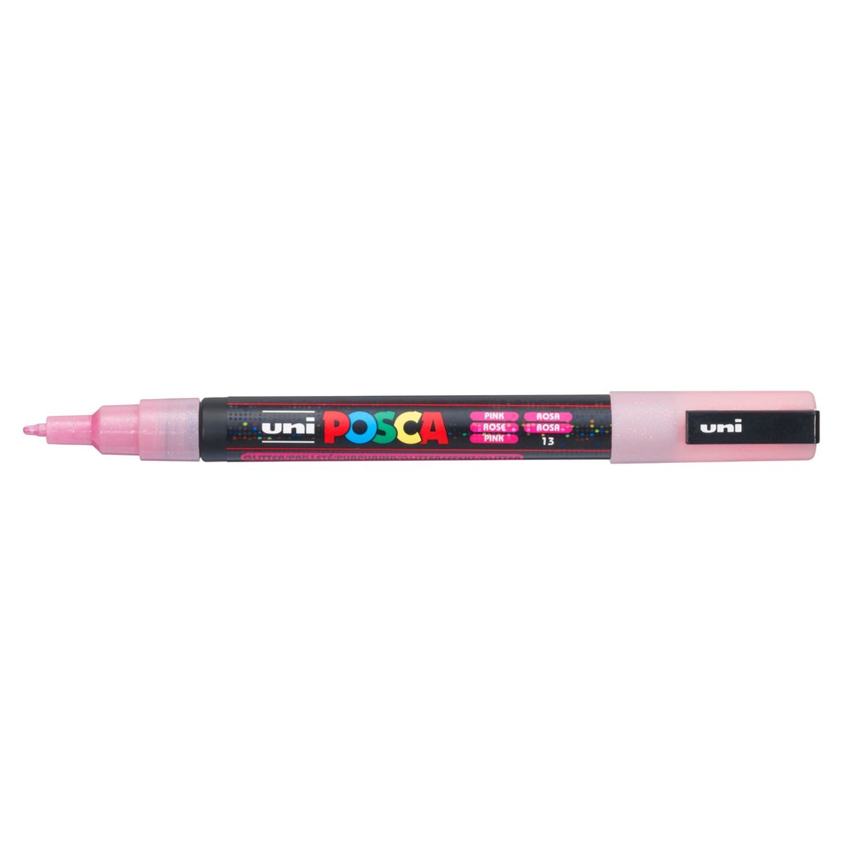 uni POSCA Paint Marker PC-3M Fine Bullet Tip - GLITTER Pink - merriartist.com