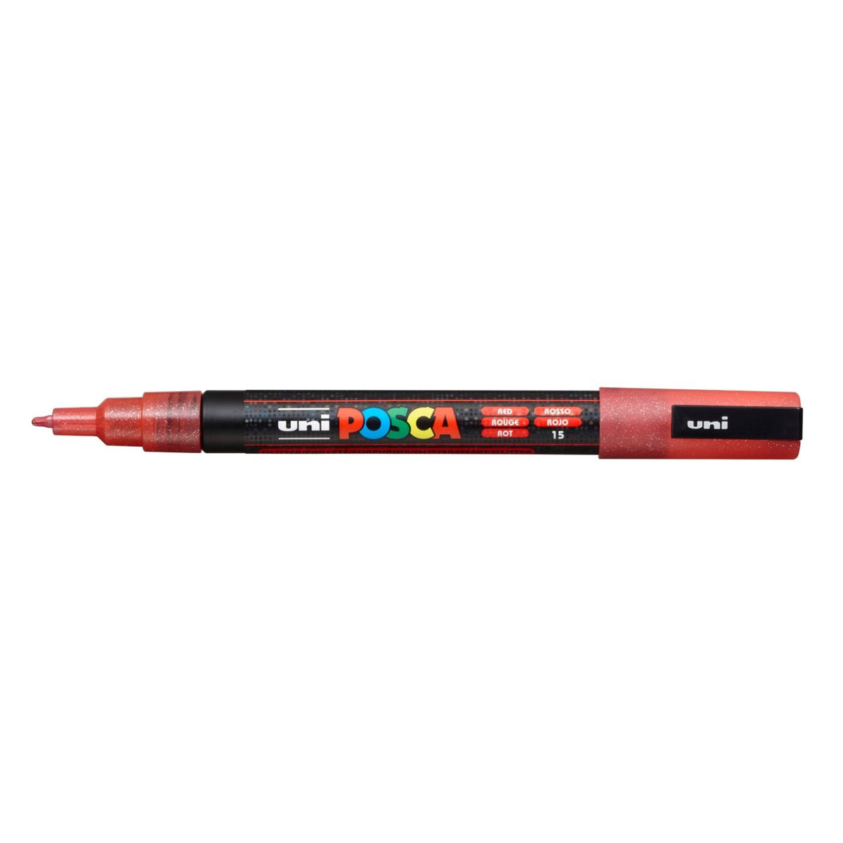 uni POSCA Paint Marker PC-3M Fine Bullet Tip - GLITTER Red - merriartist.com