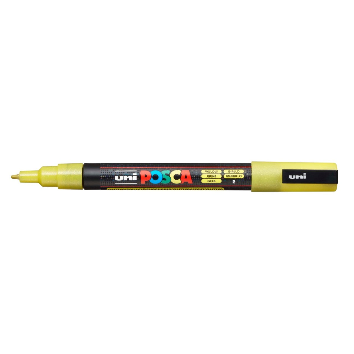 uni POSCA Paint Marker PC-3M Fine Bullet Tip - GLITTER Yellow - merriartist.com