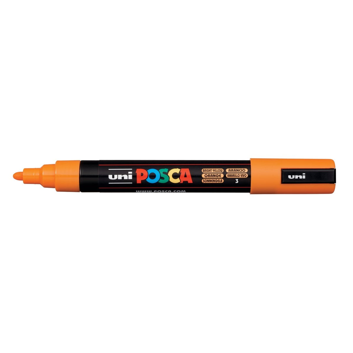 uni POSCA Paint Marker PC-5M Medium Bullet Tip - Bright Yellow Orange - merriartist.com