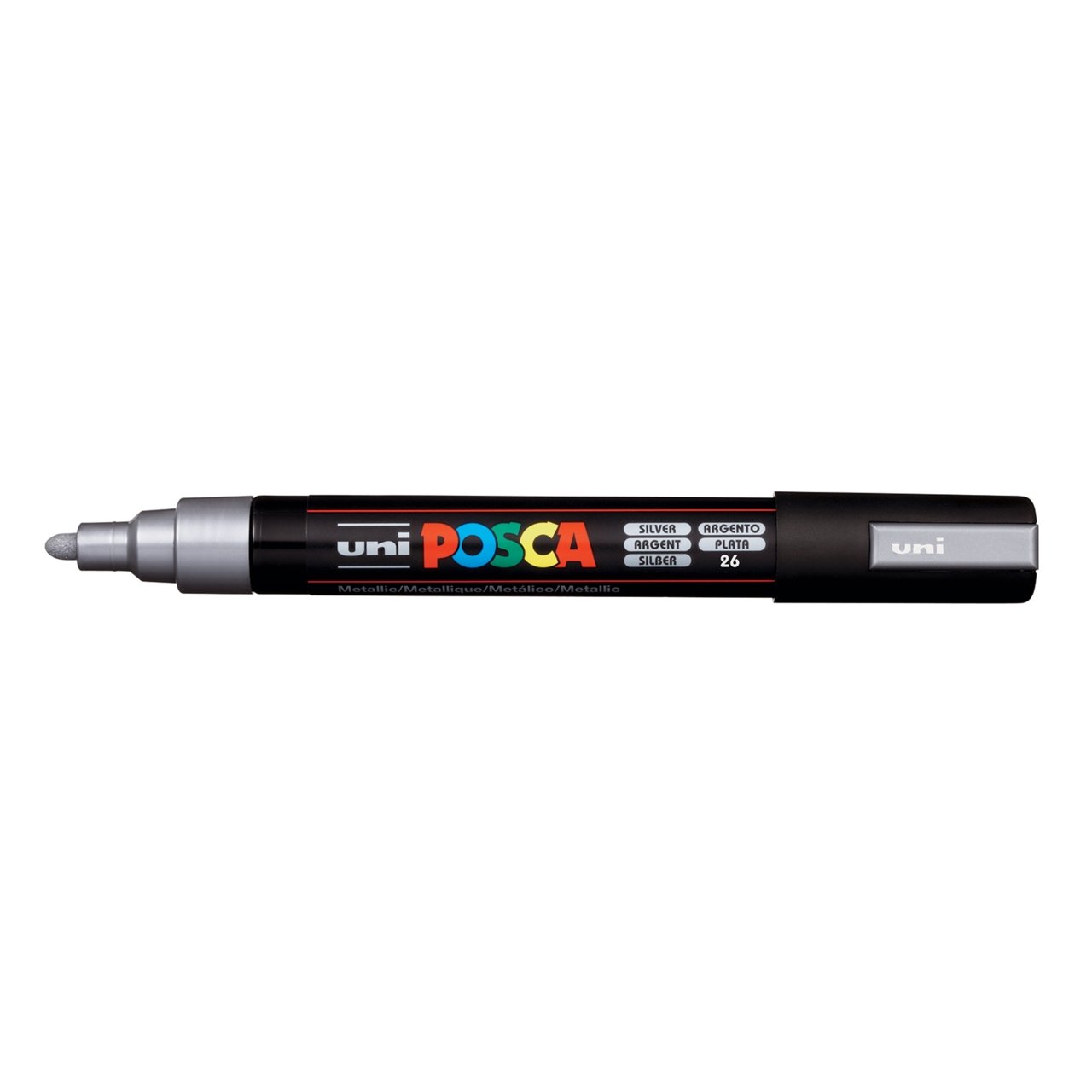 uni POSCA Paint Marker PC-5M Medium Bullet Tip - Metallic Silver - merriartist.com